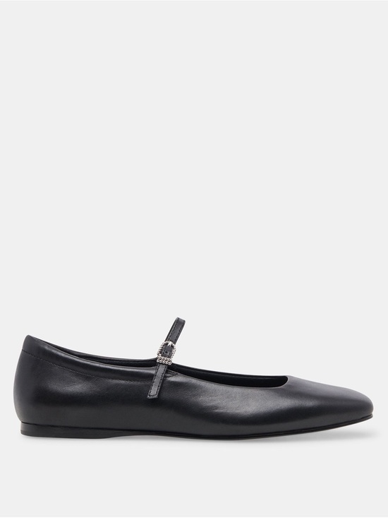 Dolce Vita Shoes - Dolce Vita Reyes Wide Ballet Flats in Black Leather | MODERATELY USED